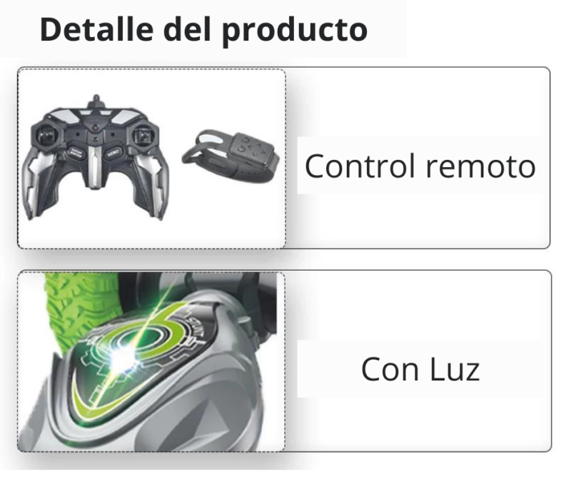 Carro Acrobático 4x4 Control Remoto Sensor Movimiento Mano - Image 4