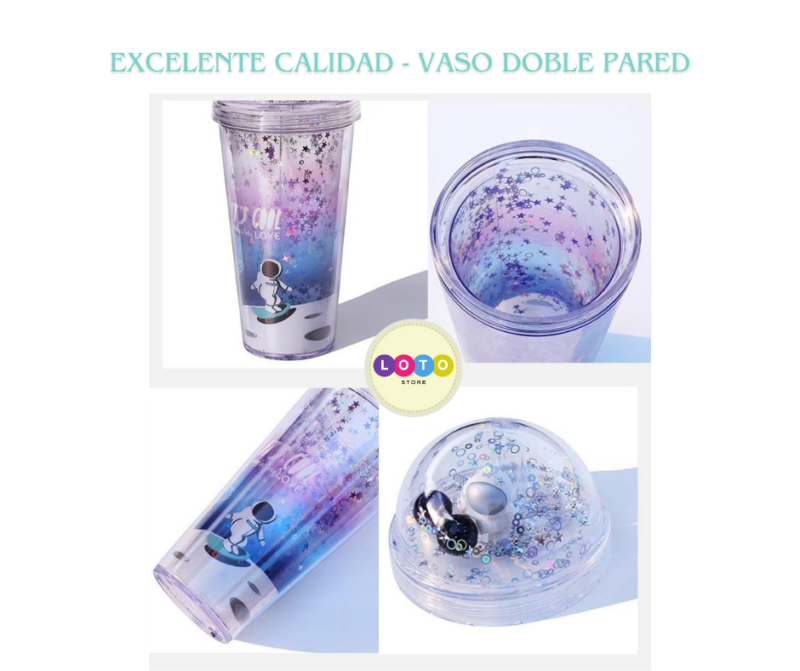 Vaso Pitillo Doble Pared Astronautas - Image 5