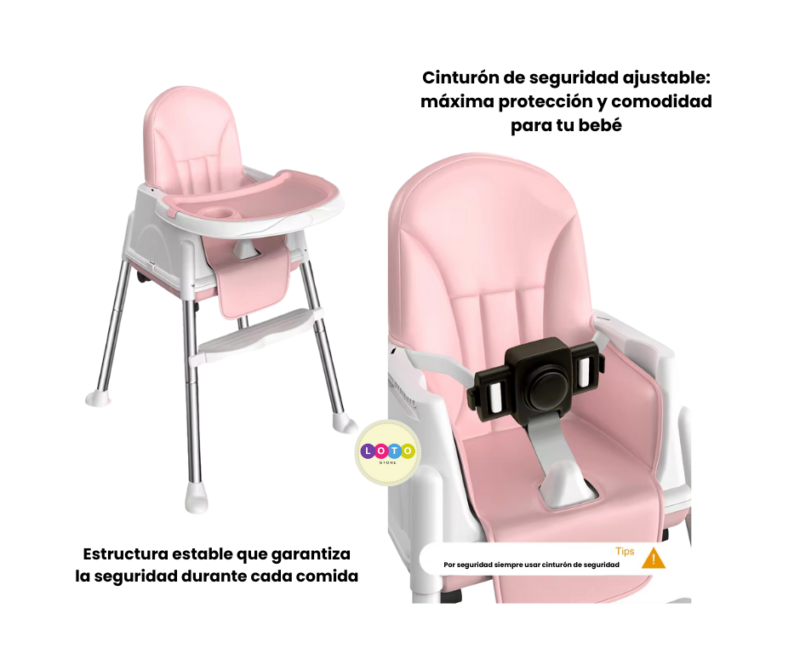 Silla Comedor Para Bebe 3 En 1 Portátil Varias Alturas - Image 5