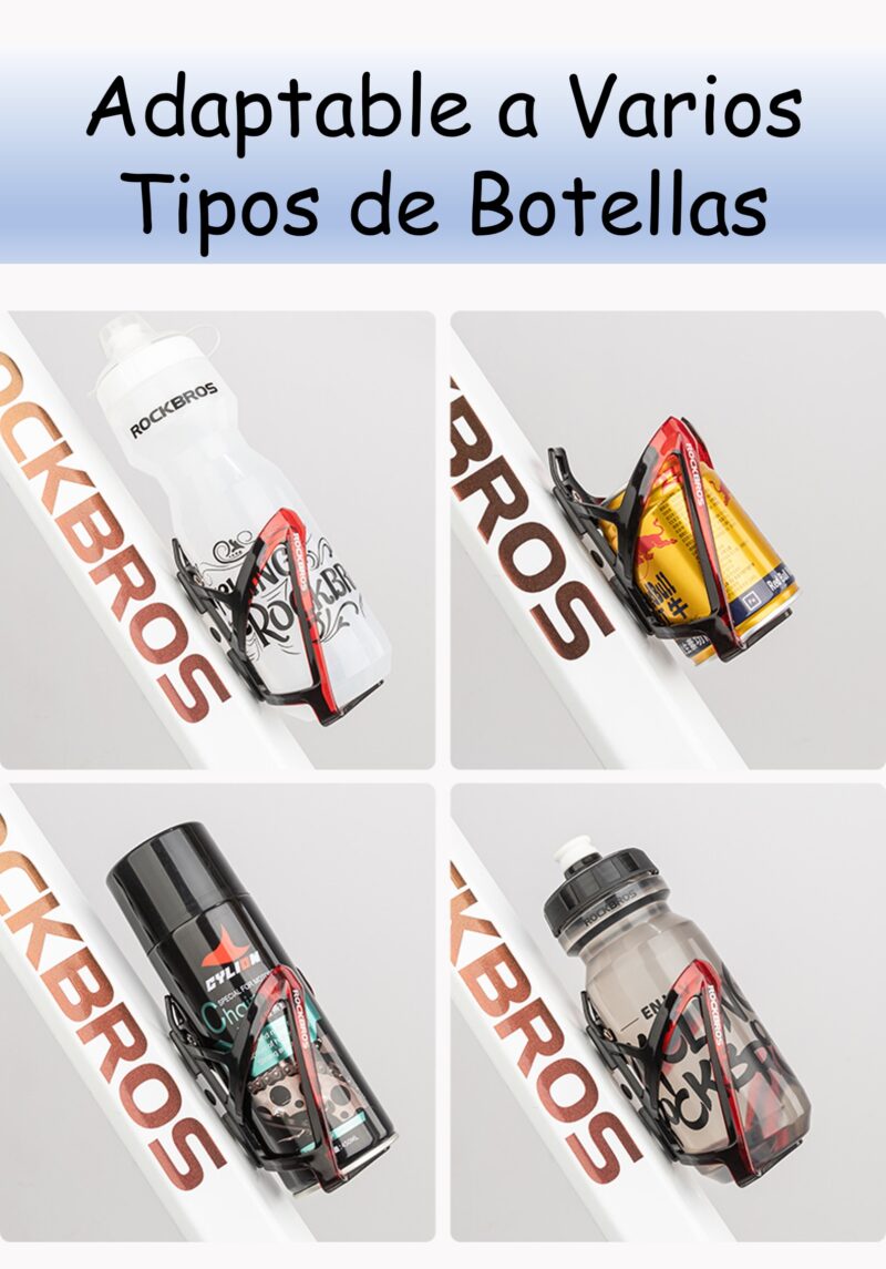 Porta Caramañola + Botella Agua 750ml Rockbros Boca Silicona - Image 2