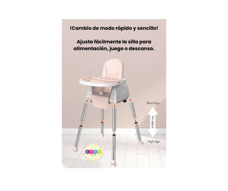 Silla Comedor Para Bebe 3 En 1 Portátil Varias Alturas - Image 4