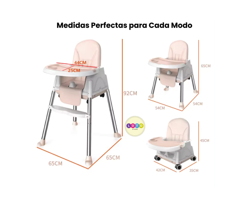 Silla Comedor Para Bebe 3 En 1 Portátil Varias Alturas - Image 7