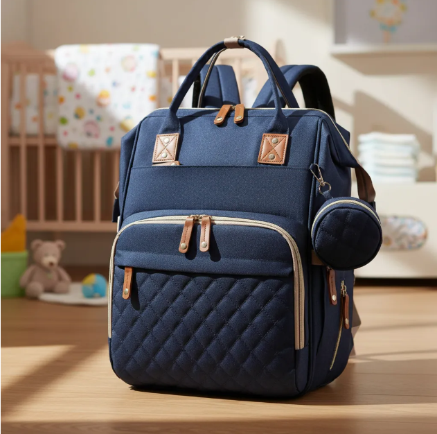 Bolso Pañalera Morral Multiusos 3 En 1 Cambiador Cuna