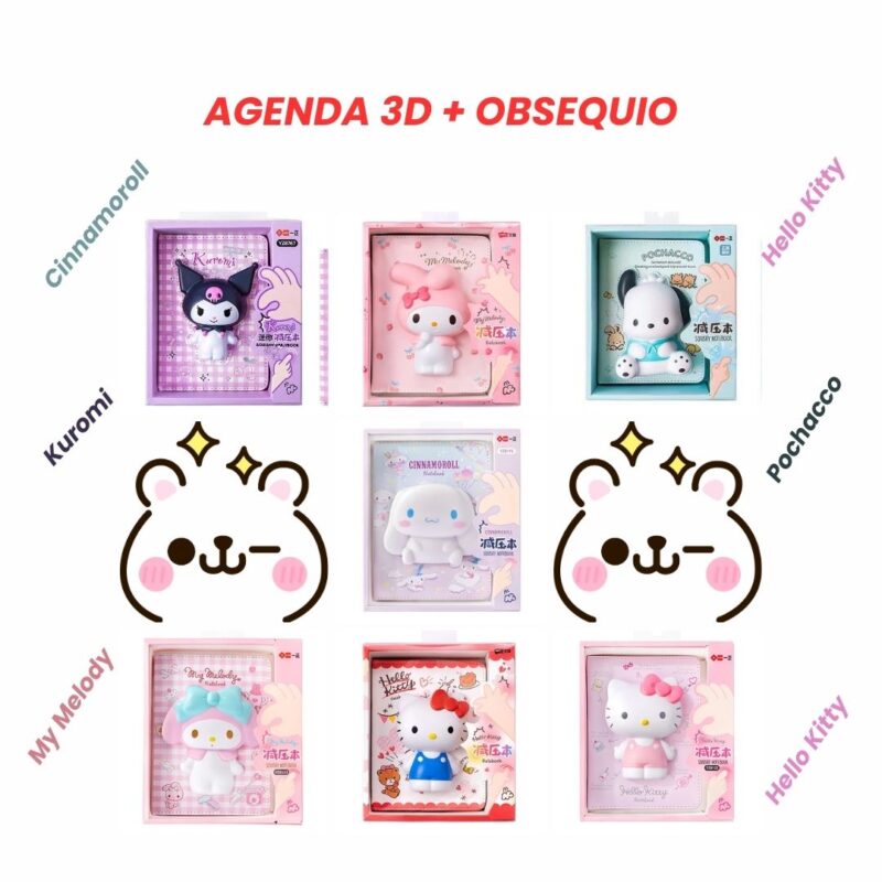 Agenda, Cuaderno, Diario 3D Squishy Sanrio Kawaii + Obsequio - Image 4