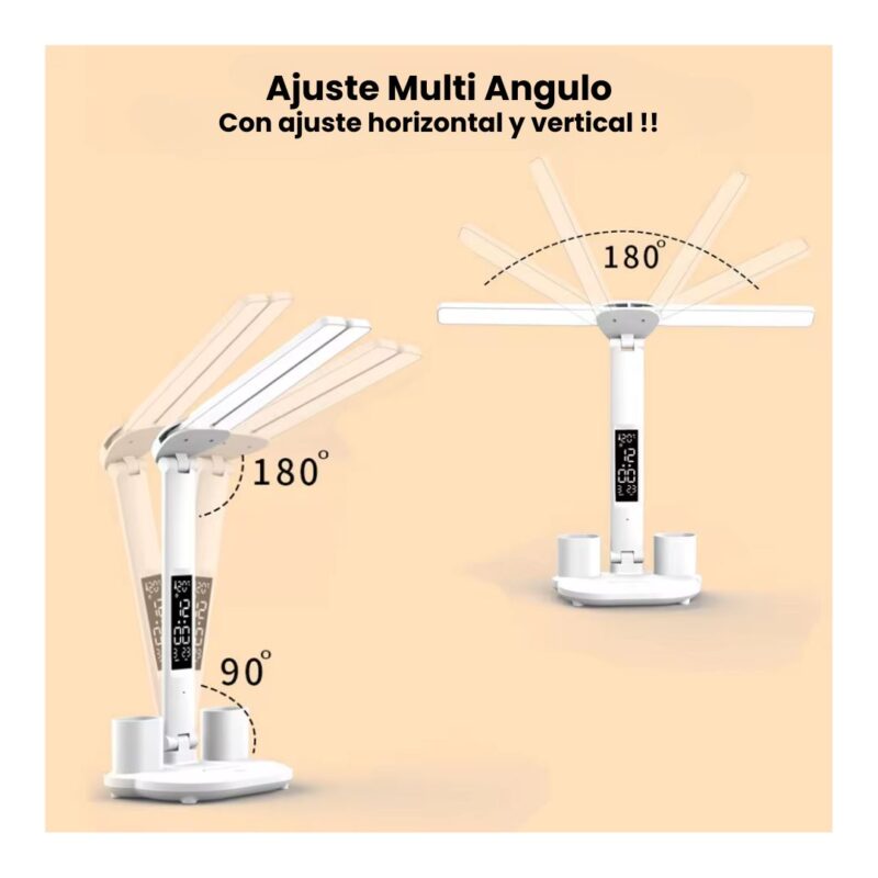 Lámpara LED de Escritorio Portátil y Recargable con Cabezal Flexible Táctil de 7W - Image 3