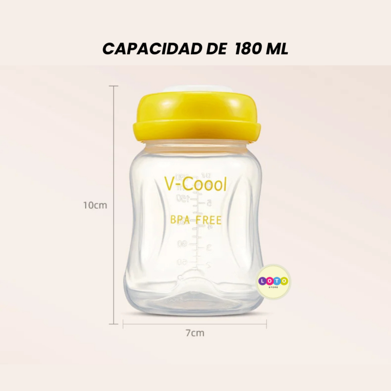 3 Frascos V-Coool para almacenamiento de Leche Materna - 180ml Libre Bpa - Image 7