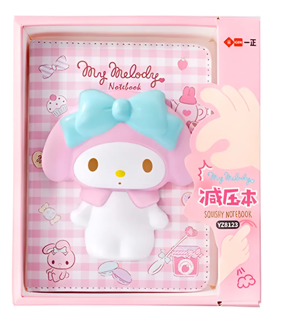 Agenda, Cuaderno, Diario 3D Squishy Sanrio Kawaii + Obsequio