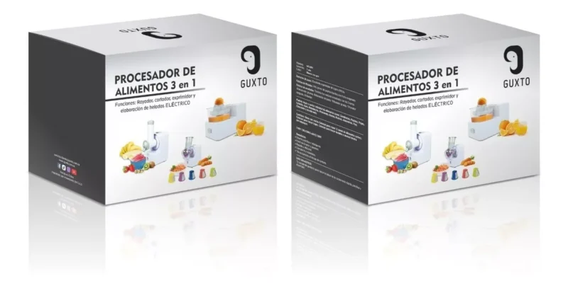 Procesador Alimentos Guxto 3 en 1 Rayador, Cortador, Exprimidor - Image 5