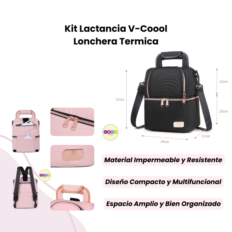 Kit Lactancia Materna Bolsas - Lonchera Termica V-Coool - Image 3