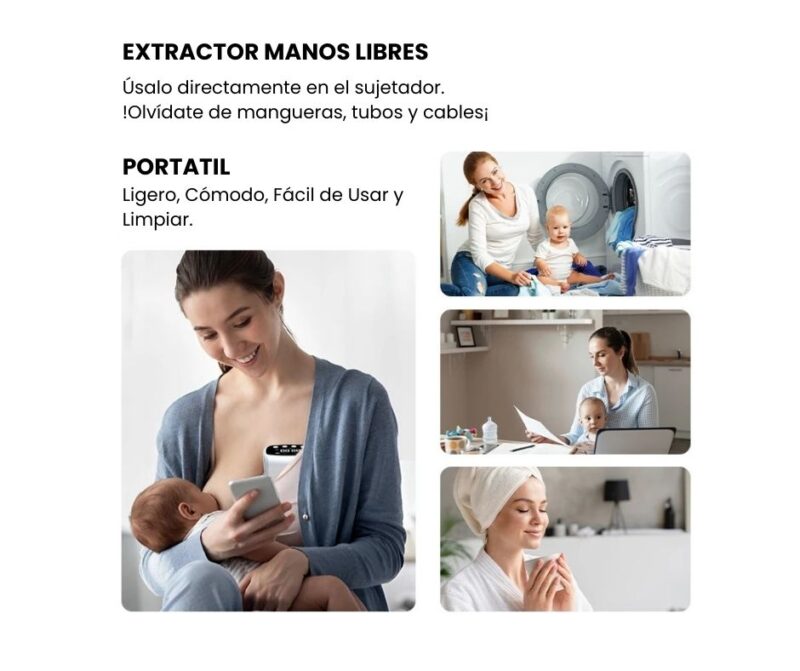 Extractor Leche Materna Manos Libres Portátil Recargable - Image 4