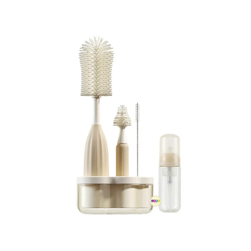 Set Cepillos De Limpieza Frascos Mango Dosificador V-coool