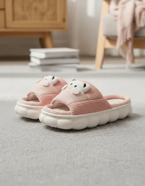 Pantuflas Chanclas Babuchas Antideslizantes Para Dama Oso - Image 1