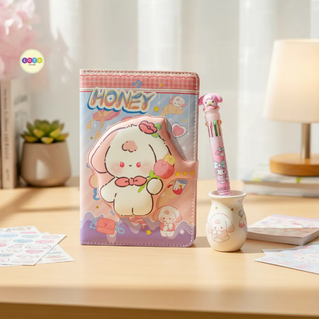 Kit Sanrio Agenda Kawaii Esfero 10 Colores Kuromi, My Melody